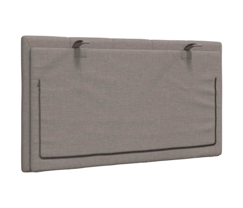 Cabecero de cama acolchado tela gris taupé 80 cm