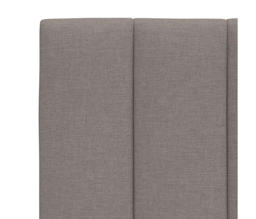 Cabecero de cama acolchado tela gris taupé 80 cm