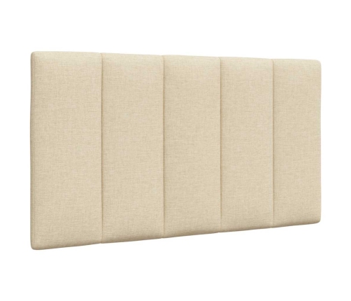 Cabecero de cama acolchado tela crema 80 cm