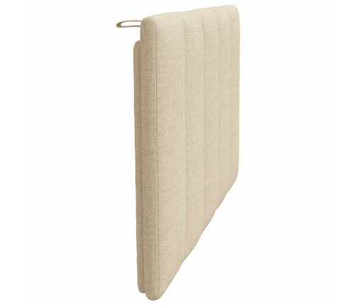 Cabecero de cama acolchado tela crema 80 cm