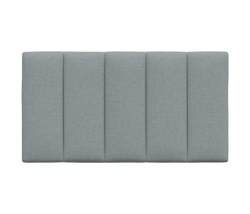 Cabecero de cama acolchado tela gris claro 90 cm