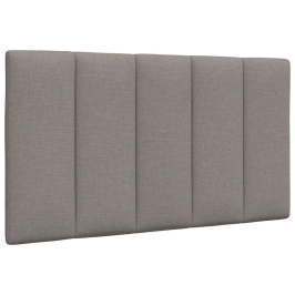 Cabecero de cama acolchado tela gris taupé 90 cm