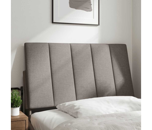 Cabecero de cama acolchado tela gris taupé 90 cm