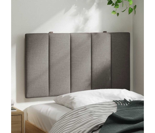 Cabecero de cama acolchado tela gris taupé 90 cm