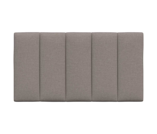 Cabecero de cama acolchado tela gris taupé 90 cm