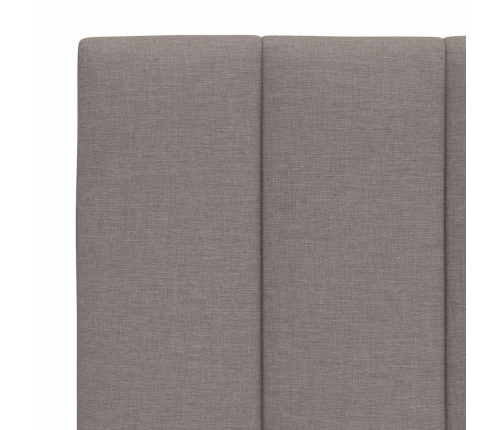 Cabecero de cama acolchado tela gris taupé 90 cm