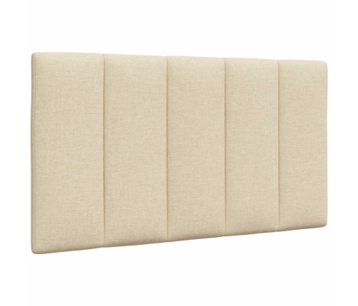 Cabecero de cama acolchado tela crema 90 cm