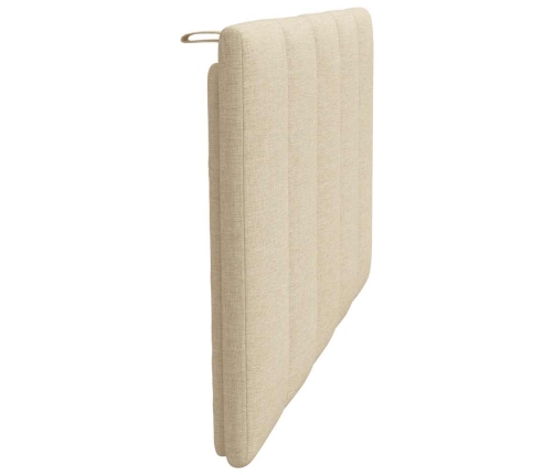 Cabecero de cama acolchado tela crema 90 cm