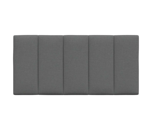 Cabecero de cama acolchado tela gris oscuro 100 cm