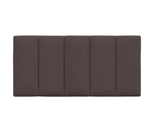 Cabecero de cama acolchado tela marrón oscuro 100 cm