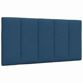 Cabecero de cama acolchado tela azul 100 cm