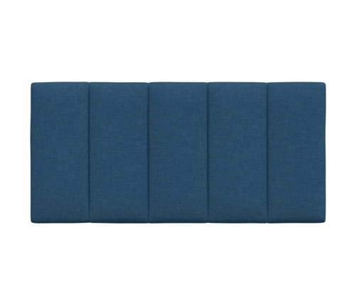 Cabecero de cama acolchado tela azul 100 cm