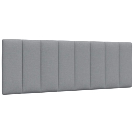 Cabecero de cama acolchado tela gris claro 120 cm