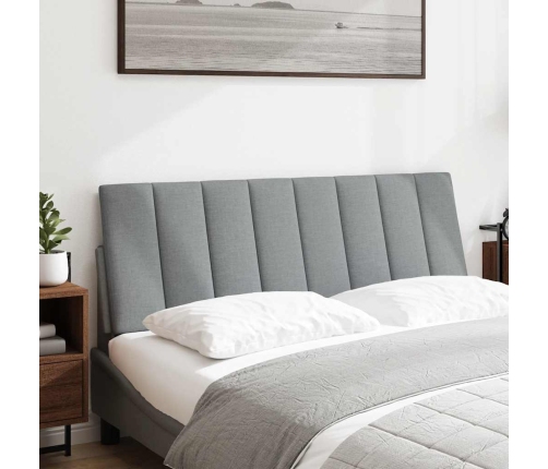 Cabecero de cama acolchado tela gris claro 120 cm