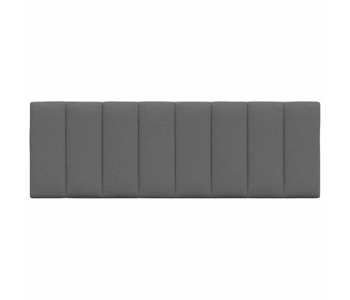 Cabecero de cama acolchado tela gris oscuro 120 cm