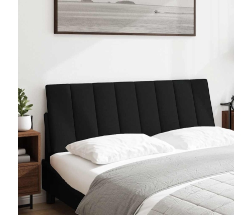 Cabecero de cama acolchado tela negro 120 cm