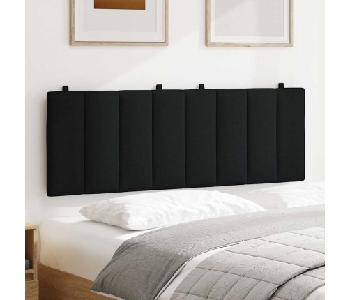 Cabecero de cama acolchado tela negro 120 cm