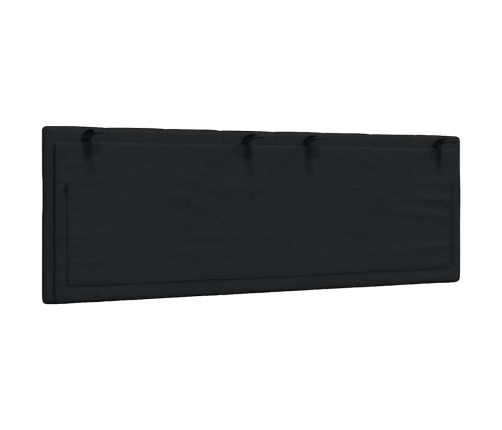 Cabecero de cama acolchado tela negro 120 cm