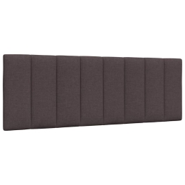 Cabecero de cama acolchado tela marrón oscuro 120 cm