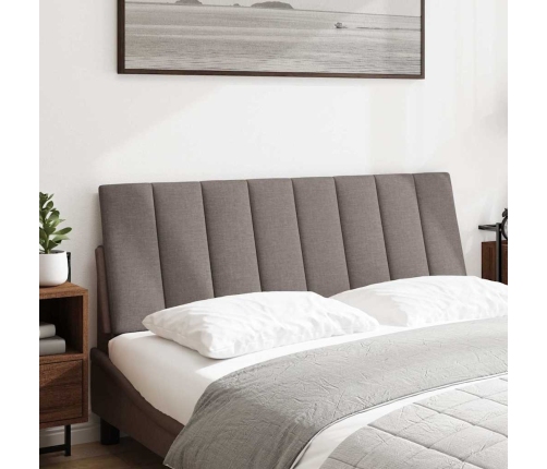 Cabecero de cama acolchado tela gris taupé 120 cm