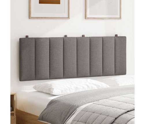 Cabecero de cama acolchado tela gris taupé 120 cm