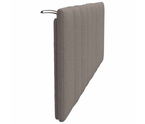 Cabecero de cama acolchado tela gris taupé 120 cm