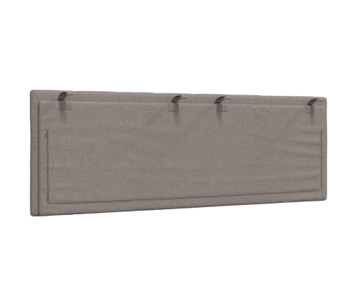 Cabecero de cama acolchado tela gris taupé 120 cm