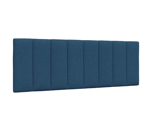 Cabecero de cama acolchado tela azul 120 cm