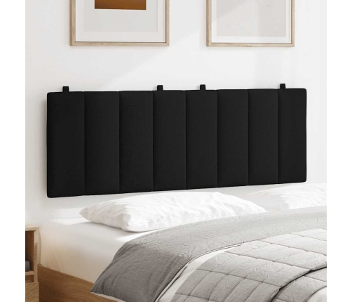 Cabecero de cama acolchado tela negro 140 cm