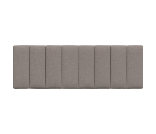 Cabecero de cama acolchado tela gris taupé 140 cm