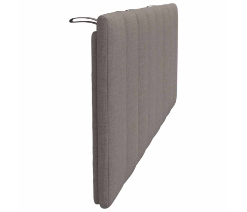 Cabecero de cama acolchado tela gris taupé 140 cm