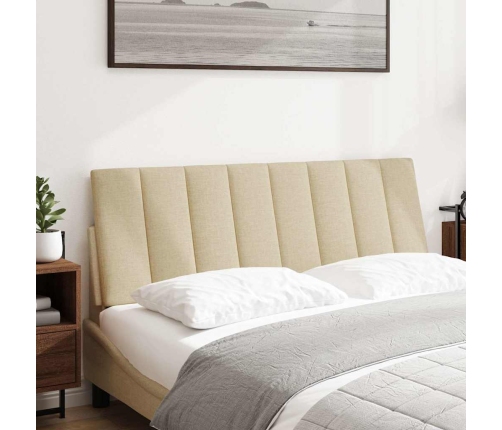 Cabecero de cama acolchado tela crema 140 cm