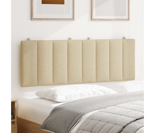 Cabecero de cama acolchado tela crema 140 cm