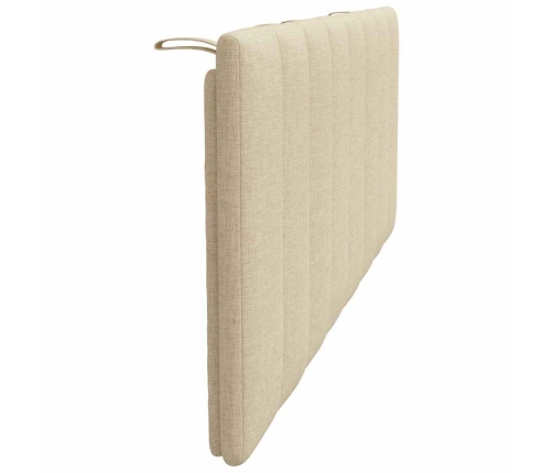 Cabecero de cama acolchado tela crema 140 cm