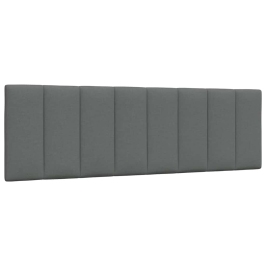 Cabecero de cama acolchado tela gris oscuro 160 cm