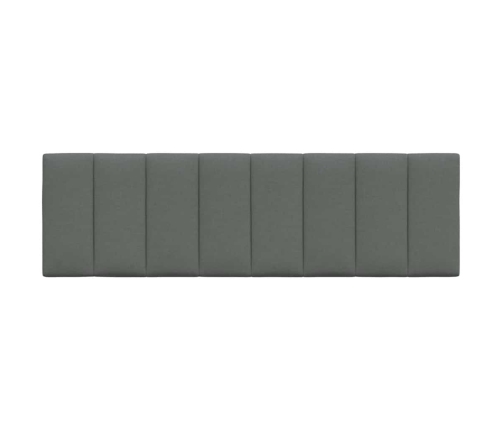 Cabecero de cama acolchado tela gris oscuro 160 cm