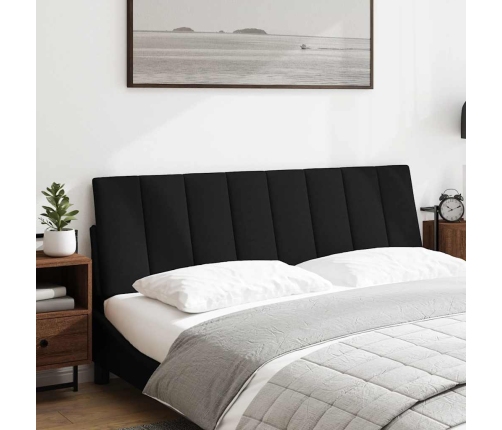 Cabecero de cama acolchado tela negro 160 cm