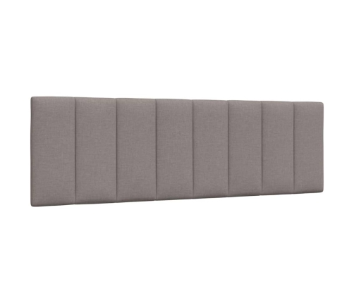 Cabecero de cama acolchado tela gris taupé 160 cm