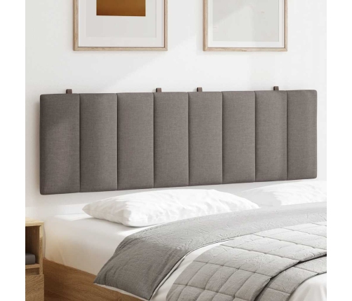 Cabecero de cama acolchado tela gris taupé 160 cm