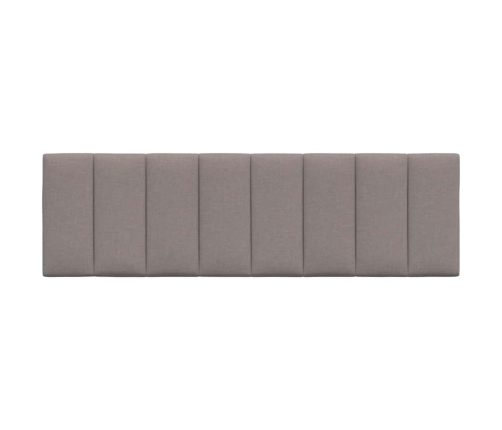 Cabecero de cama acolchado tela gris taupé 160 cm