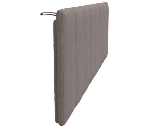 Cabecero de cama acolchado tela gris taupé 160 cm