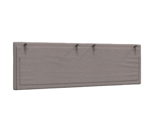 Cabecero de cama acolchado tela gris taupé 160 cm