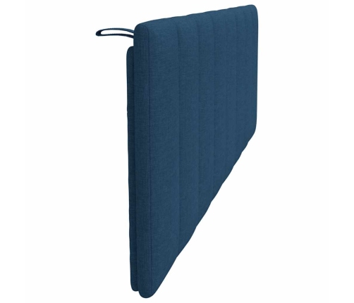 Cabecero de cama acolchado tela azul 160 cm