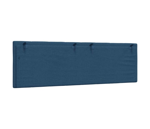 Cabecero de cama acolchado tela azul 160 cm