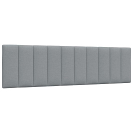 Cabecero de cama acolchado tela gris claro 180 cm