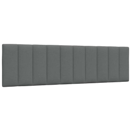 Cabecero de cama acolchado tela gris oscuro 180 cm