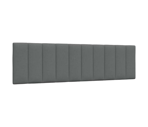 Cabecero de cama acolchado tela gris oscuro 180 cm