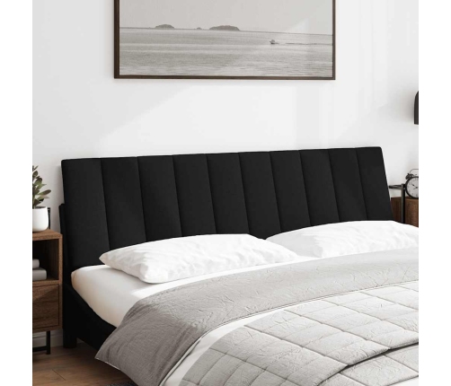 Cabecero de cama acolchado tela negro 180 cm