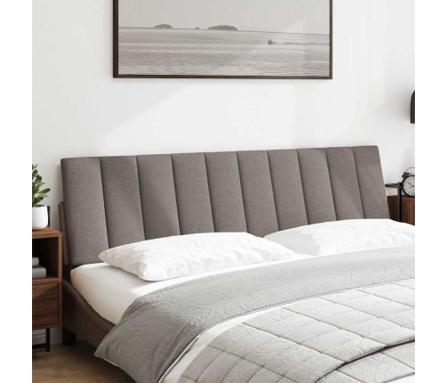 Cabecero de cama acolchado tela gris taupé 180 cm