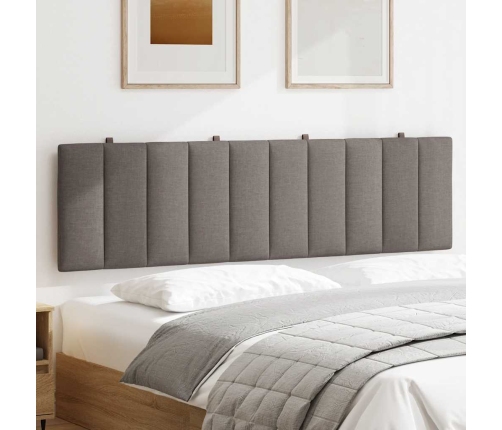 Cabecero de cama acolchado tela gris taupé 180 cm